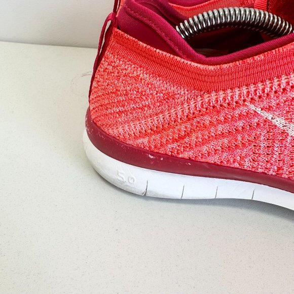 Nike Free TR Flyknit Womens Shoes Sneakers Size US 9 Orange Red Runners Jogging - Picture 2 of 16